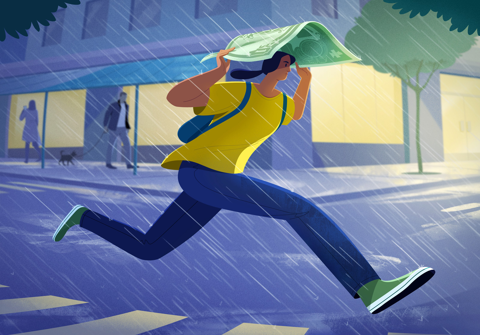 'Editorial illustration for Kiplinger's Personal Finance on Emergency Funds