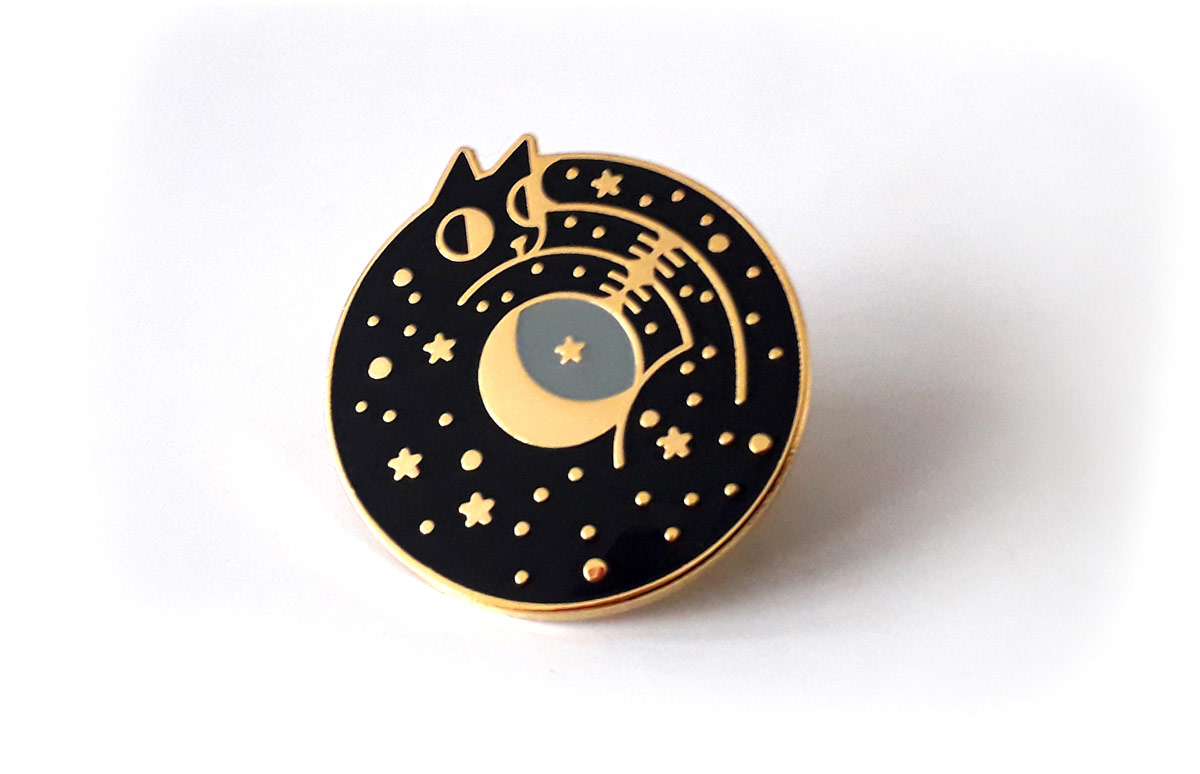 Hard enamel pin - Cosmic Cat