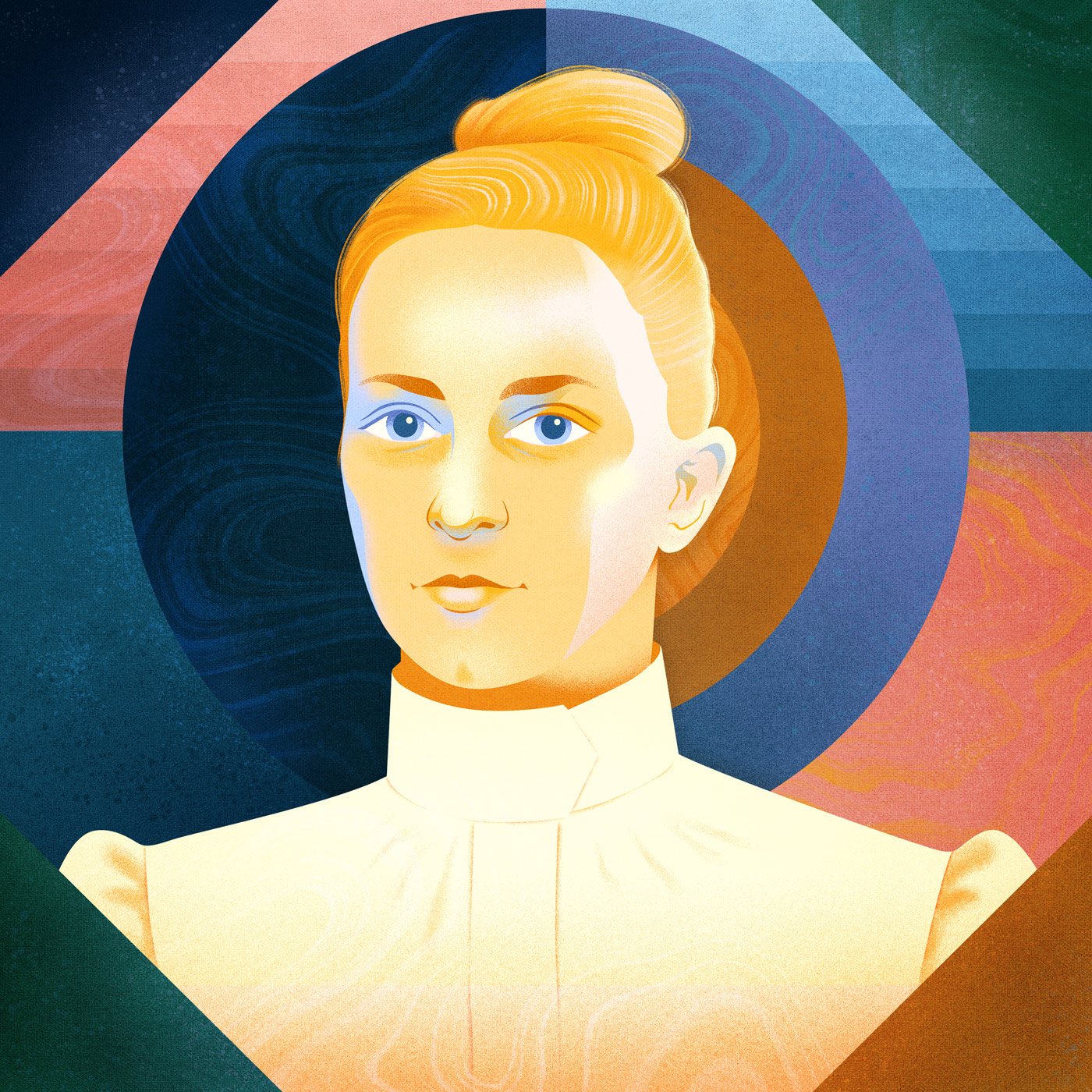 Illustrated portrait of Hilma Af Klint