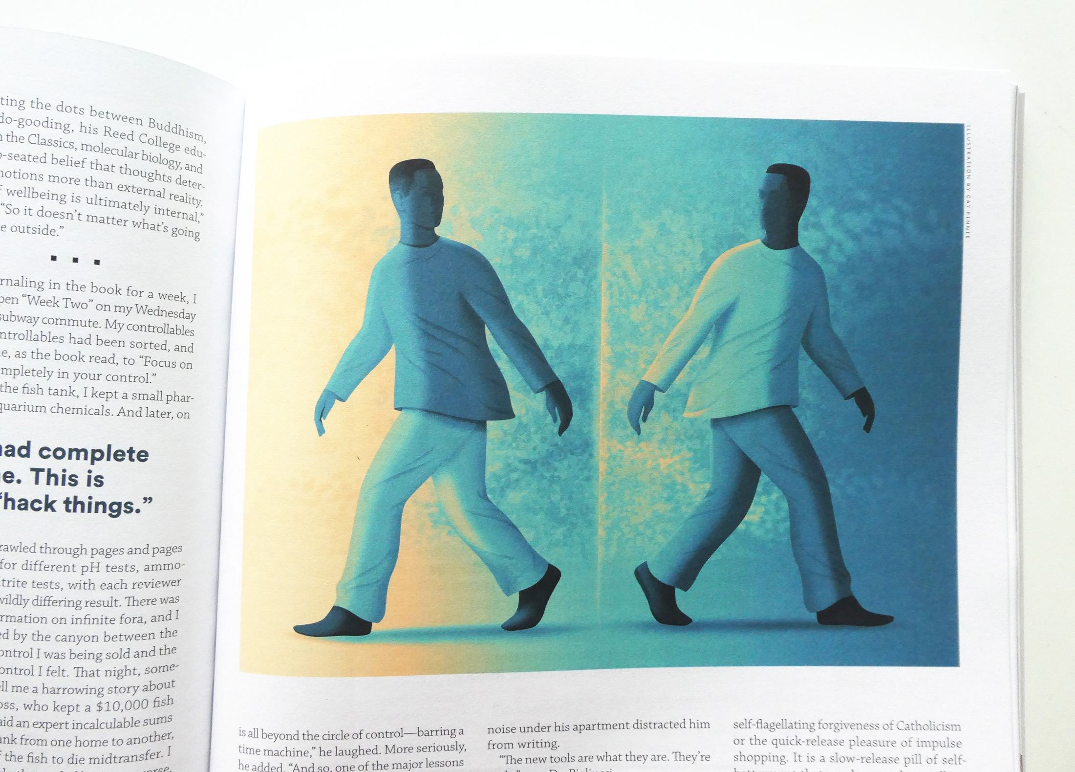 Interior illustration for Reed Magazine, 'Going Stoic